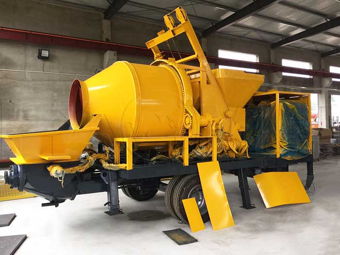 mini concrete mixer with pump